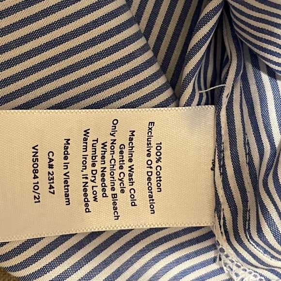 Talbots small-petite blue & white striped tunic NWT - Picture 7 of 7